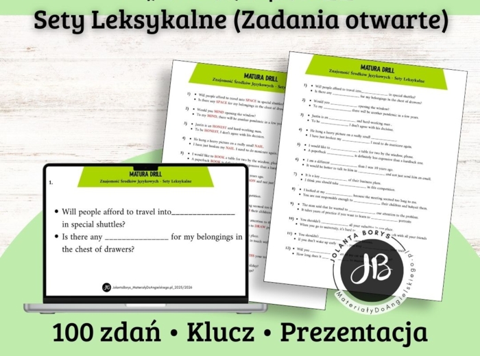 MATURA DRILL - Znajomość Środków Językowych - Sety Leksykalne