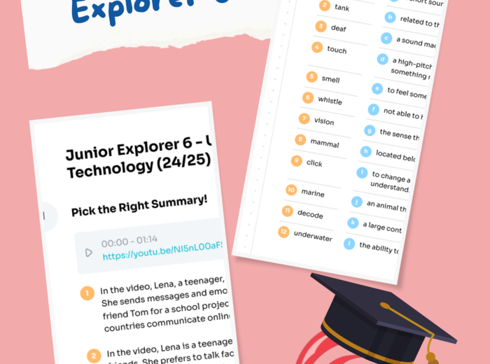Junior Explorer 6 – Unit 1 – karta pracy – Staying Connected with Technology – technology– Krzyżówka GRATIS