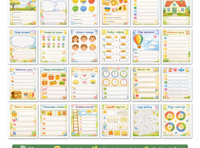 Marzec z kreatywnością – zestaw kart pracy