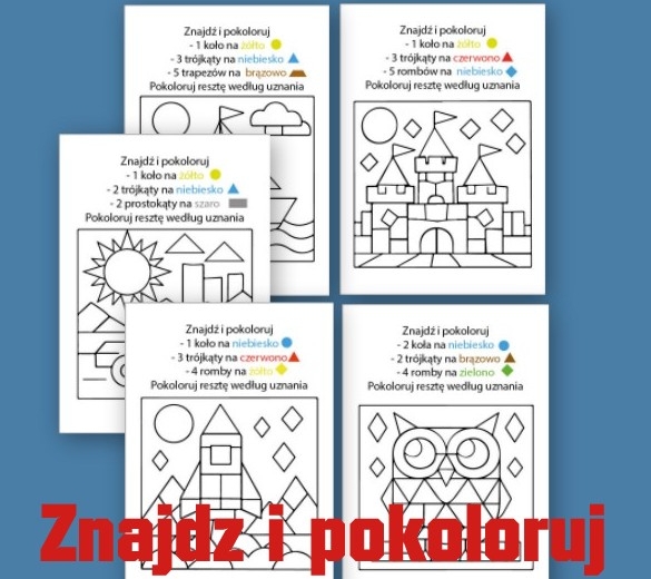Karty Pracy – Kształty | Edukacja Przedszkolna | Do Druku
