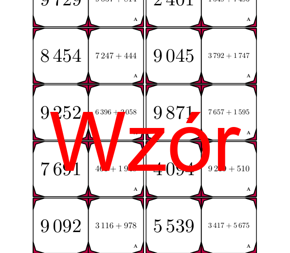 Domino - Dodawanie do 10000 | matematyka