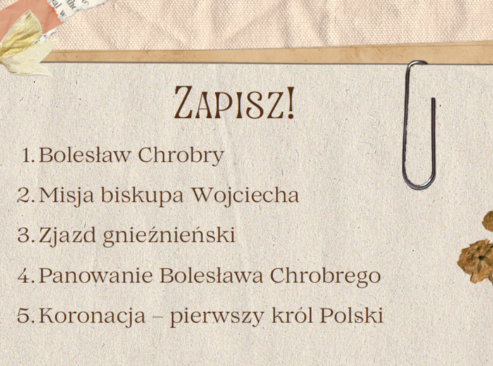 "Polska Bolesława Chrobrego" prezentacja + karta pracy