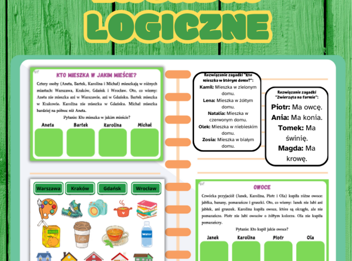 Karty z logicznymi zagadkami