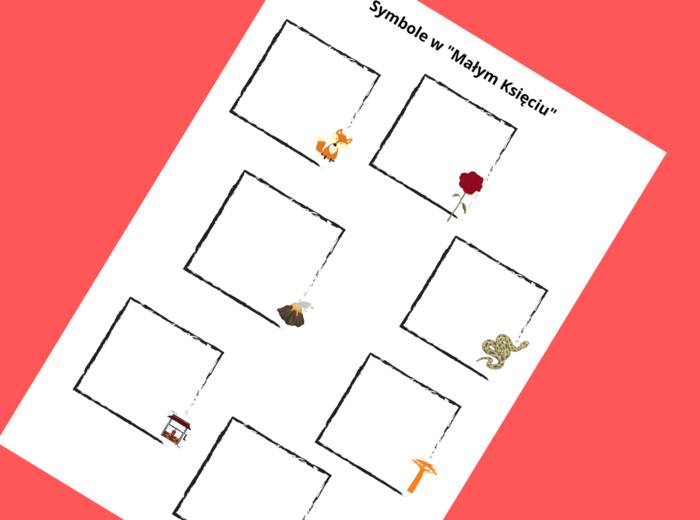 "MAŁY KSIĄŻĘ" - symbole - karta pracy