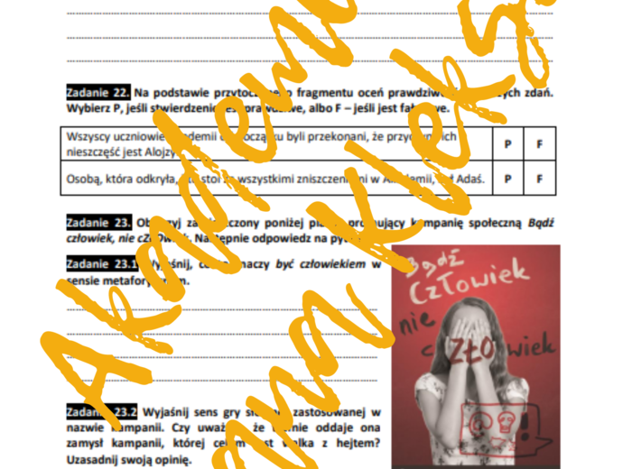 E8 „Akademia Pana Kleksa” *ZBIÓR ZADAŃ EGZAMINACYJNYCH* – wymagania 2024/2025 i 2025/2026