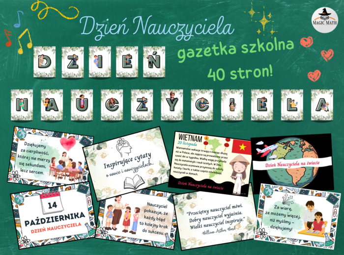 Dzień Edukacji Narodowej - DZIEŃ NAUCZYCIELA - GAZETKA 40 stron