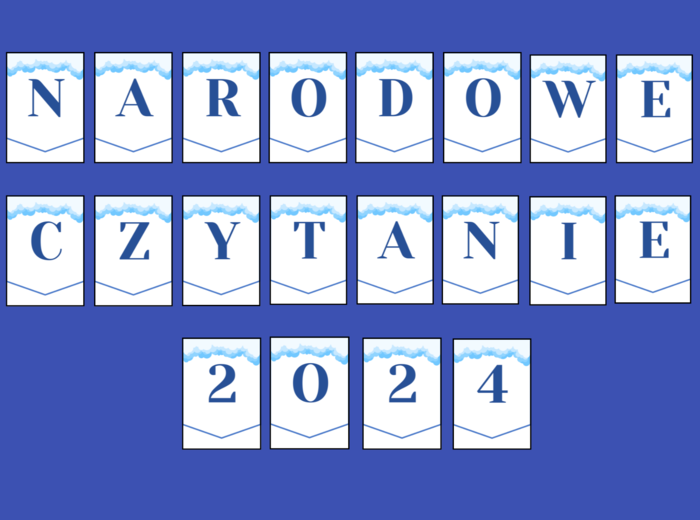 NARODOWE CZYTANIE 2024 – girlanda – napis – gazetka – " Kordian" - wersja 3