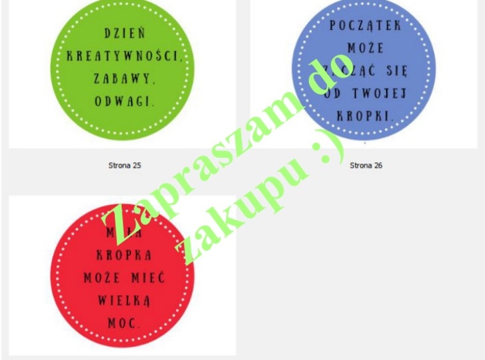 Propozycja gazetki - Dzień Kropki I.