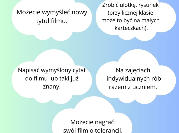 Zadanie2. Karta pracy do dowolnego filmu. Przykład: Tolerancja.