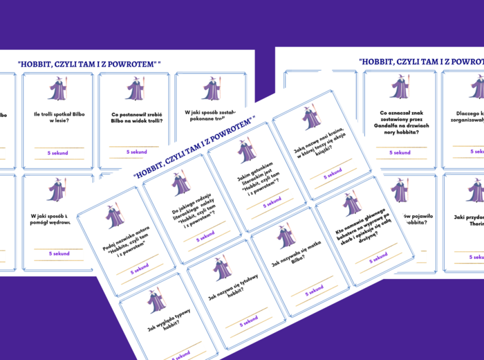 "HOBBIT, CZYLI TAM I Z POWROTEM" – gra „5 sekund”
