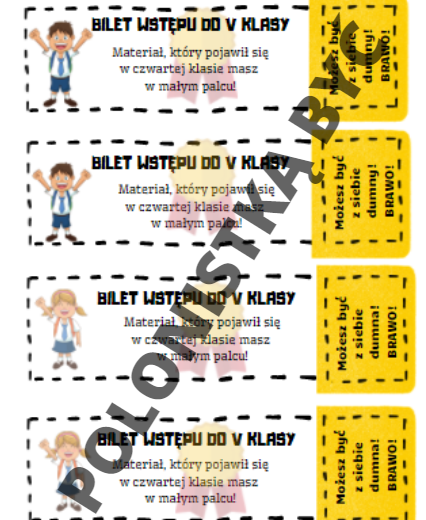 Bilety wstępu do następnej klasy