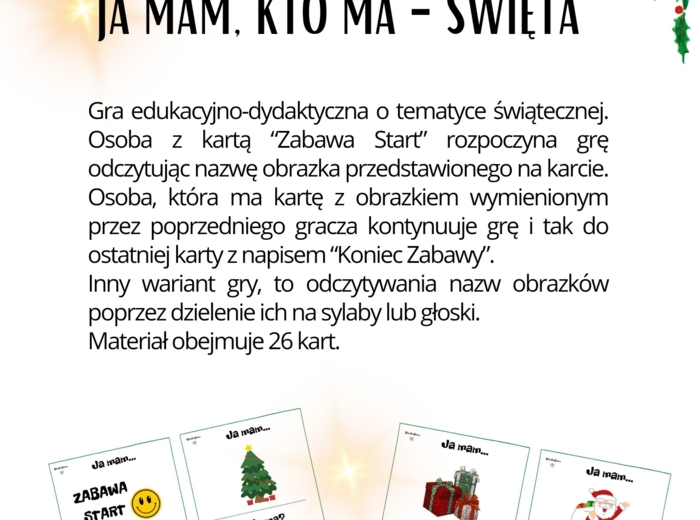 Świąteczne "Ja mam, kto ma?"