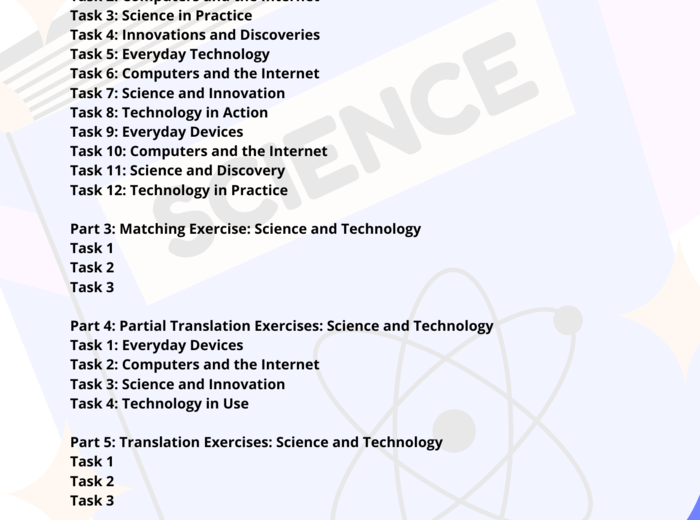 SCIENCE AND TECHNOLOGY_E8 Karty Pracy