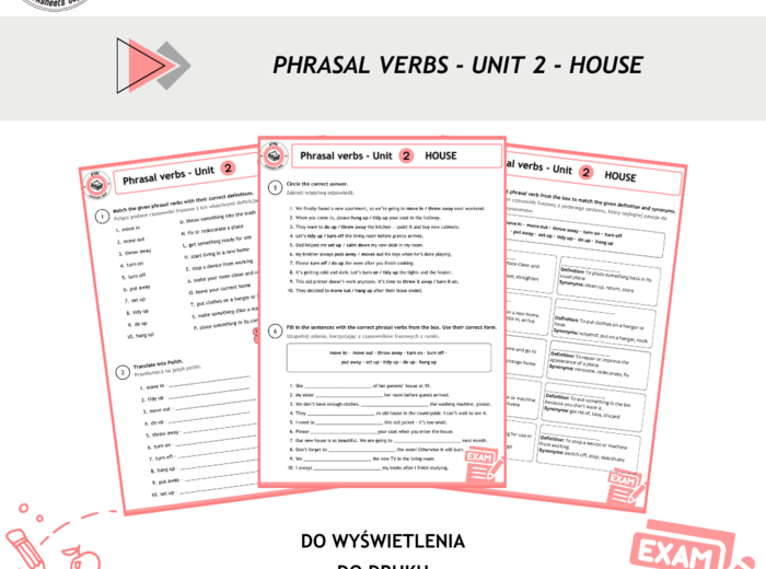 Phrasal verbs - cz.2 House