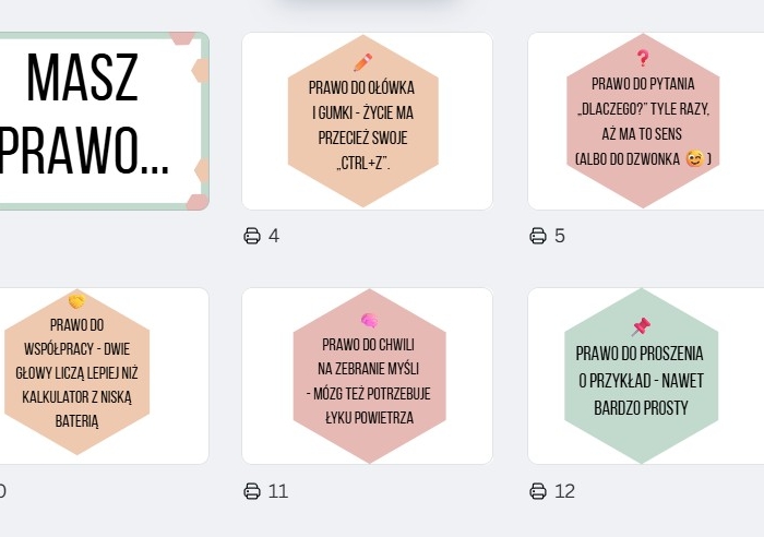 Plakat „Prawa Ucznia na lekcji”