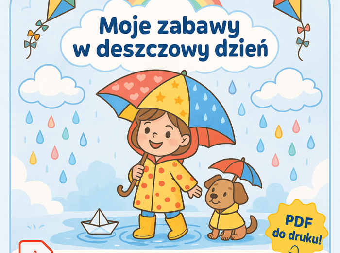 Karta pracy – "Moje zabawy w deszczowy dzień"
