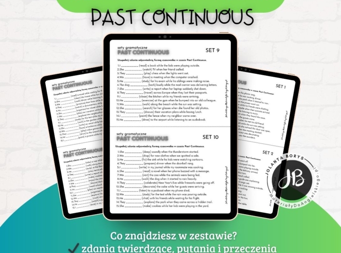 Gramatyka - 20 gotowych setów gramatycznych – Past Continuous - SP i LO