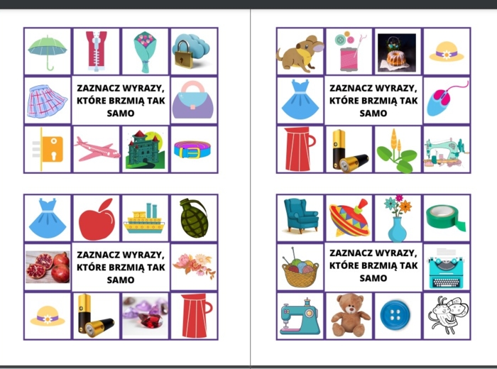 MATERIAŁY OBRAZKOWE DO ĆWICZEŃ SŁUCHOWYCH