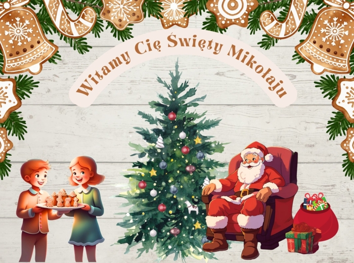 Gazetka na Mikołajki "Witamy Cię Święty Mikołaju!"