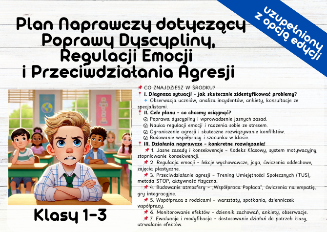 Plan Naprawczy dotyczący Poprawy Dyscypliny, Regulacji Emocji i Przeciwdziałania Agresji