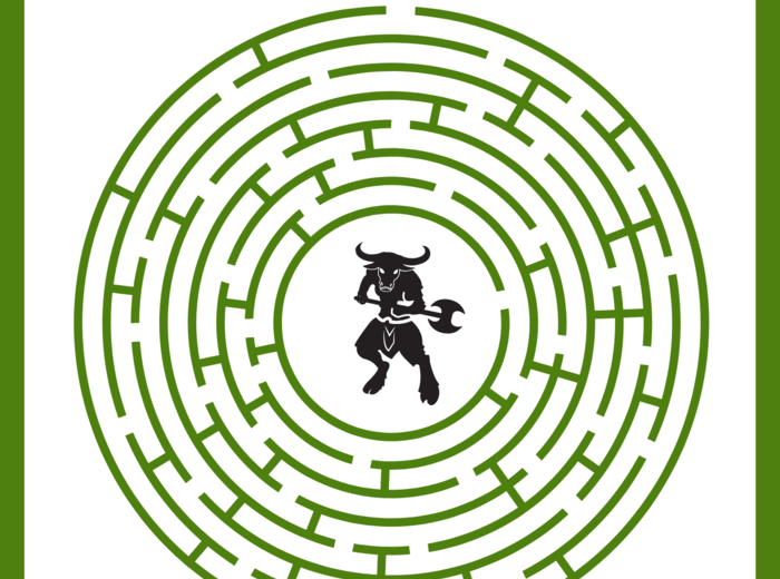 LABIRYNT MINOTAURA *Łamigłówka dla dzieci* Mit o Tezeuszu i Ariadnie