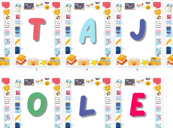 WITAJ W SZKOLE - napis, girlanda