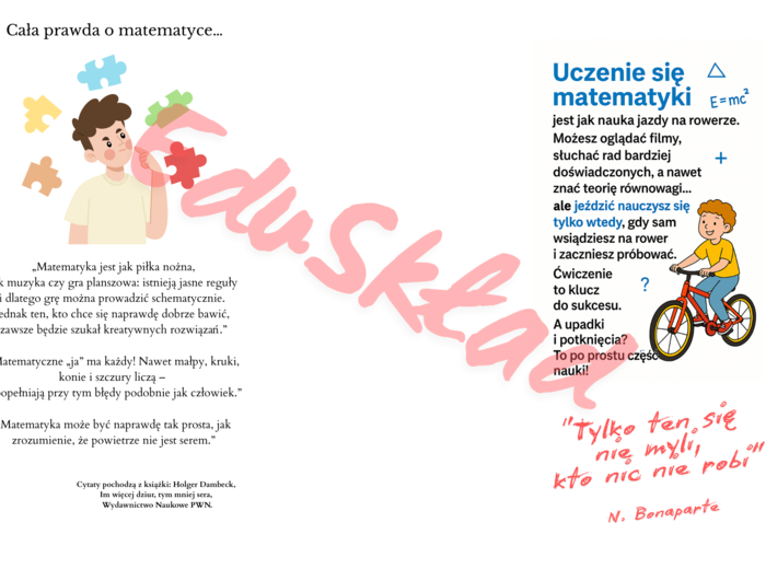 DOSTOSOWANA 📘 Broszura „Cała prawda o matematyce” – motywacyjny dodatek na pierwsze lekcje (skala ocen: 6,5,4,3,2,1)