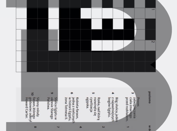 KRZYŻÓWKA EGIPT + NOTATKA HISTORYCZNA MATERIAŁ DYDAKTYCZNY