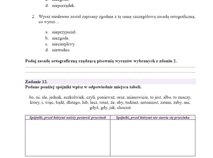 55 zadańz ortografii i interpunkcji