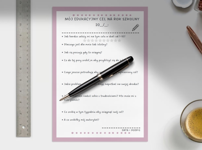 Mój edukacyjny cel na nowy rok szkolny - godzina wychowawcza, lekcja przedmiotowa, doradztwo zawodowe