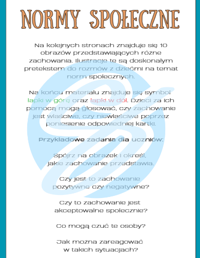 TRENING UMIEJĘTNOŚCI SPOŁECZNYCH TUS NORMY SPOŁECZNE ZACHOWANIA