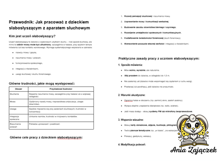Wpisy do Dziennika: Uczeń słabosłyszący, z aparatem słuchowym, z niedosłuchem