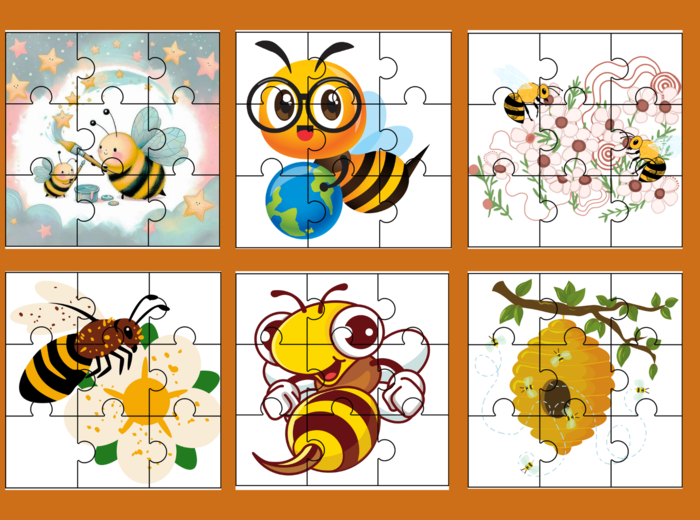 DZIEŃ PSZCZÓŁ – PUZZLE – 18 obrazków - Dzień Pszczoły