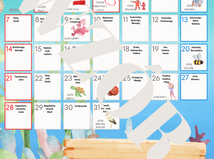 Kalendarz Dni Nietypowych 2022/2023 - krab