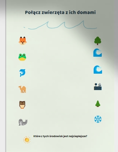 Karty pracy. Zwierzęta i ich siedliska. Kolorowanki z ekologicznymi przesłaniami. "Znajdź różnice" - elementy przyrody.