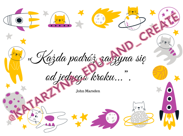 Plakaty-kupony z cytatami - koniec roku szkolnego