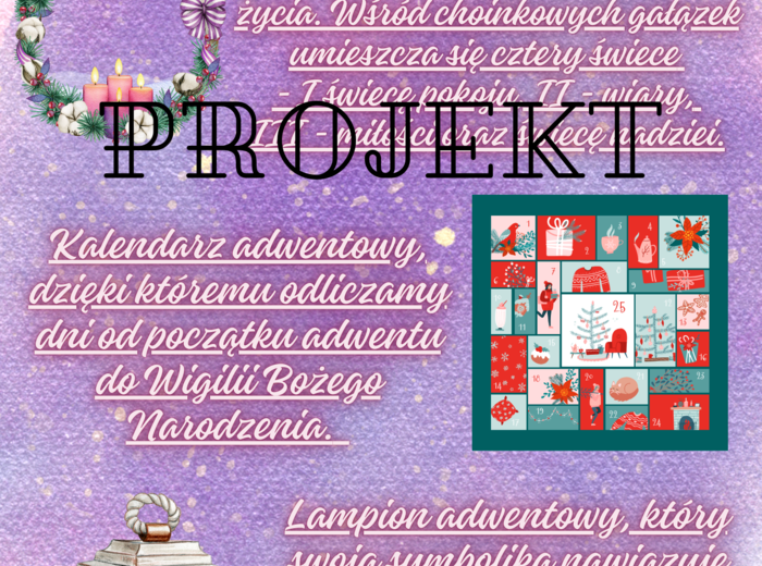 Adwent, gazetka adwentowa, kalendarz adwentowy, dekoracje