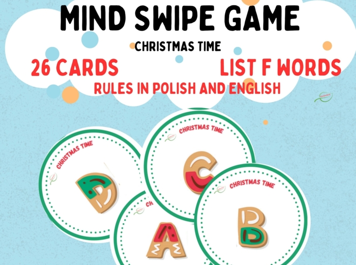 Christmas Mind Swipe Game, lesson warm up/ Świąteczna gra na rozgrzewkę, utrwalenie- poszerzenie słownictwa