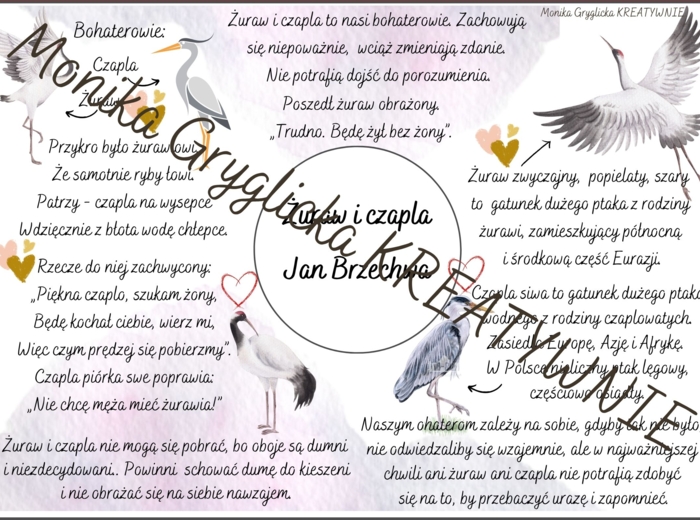 Żuraw i czapla Jan Brzechwa