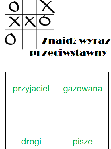 Przeciwieństwa z partykułą "nie"