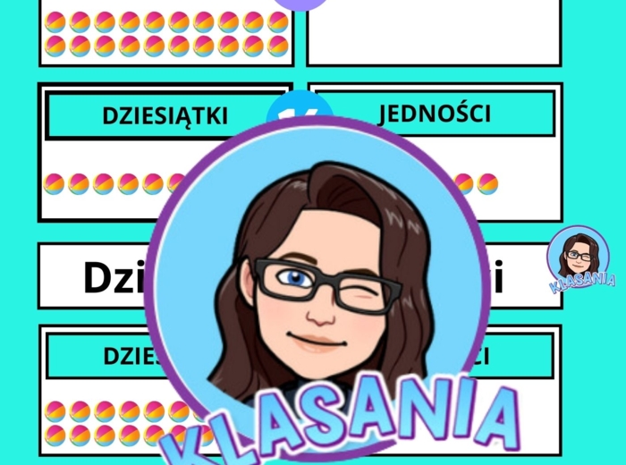 Dziesiątki i jedności - wklejki oraz karty pracy wprowadzające.