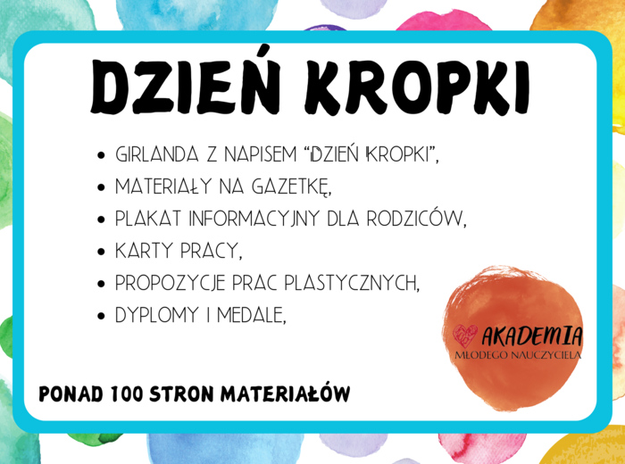 ZESTAW DZIEŃ KROPKI - PONAD 100 STRON