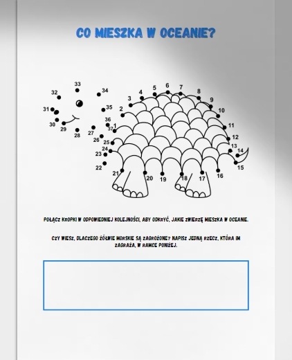 Karty pracy do nauki o ekologii. Kolorowanki. Labirynty. Połącz kropki.