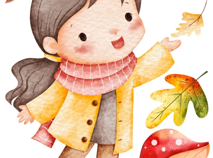 Dwustronne ilustracje - Jesień