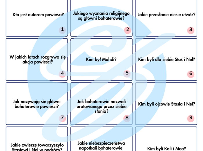 W pustyni i w puszczy – Pytania i Odpowiedzi – atrakcyjne karty pracy dla uczniów szkoły podstawowej