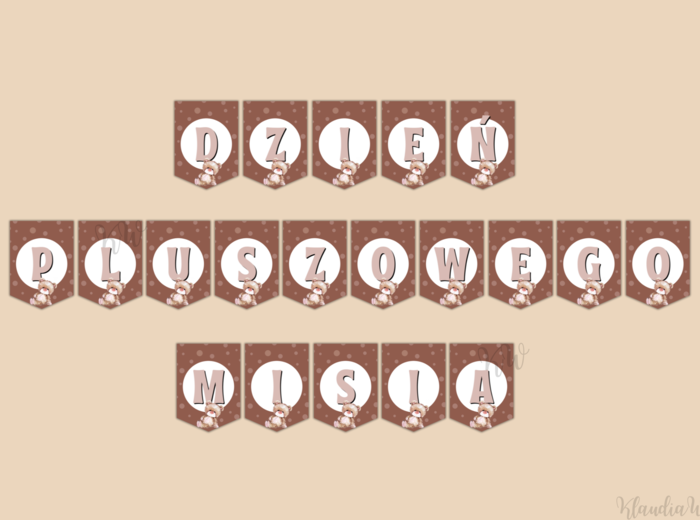 Girlanda na Dzień Pluszowego Misia