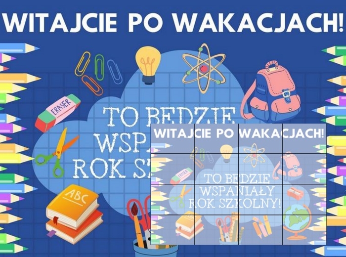Witajcie po wakacjach - plakat XXL
