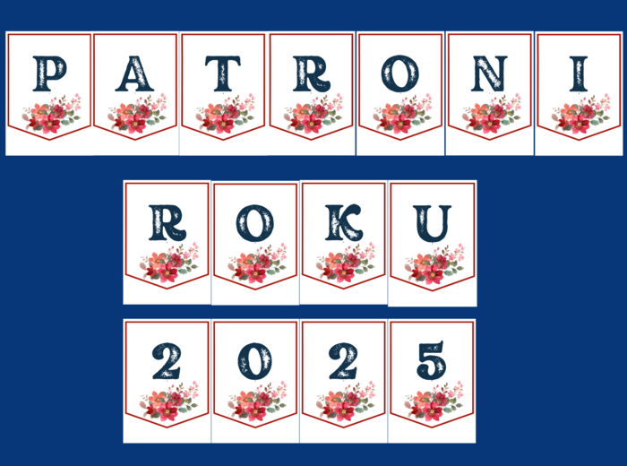 PATRONI ROKU 2025 – girlanda – biblioteka – język polski – wersja 3