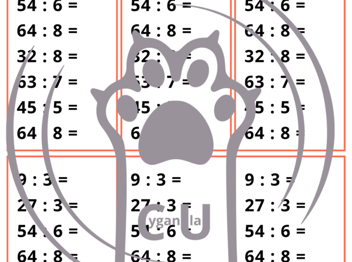 Dzielenie - zestaw do sprawdzania i utrwalania - karty pracy / wklejki