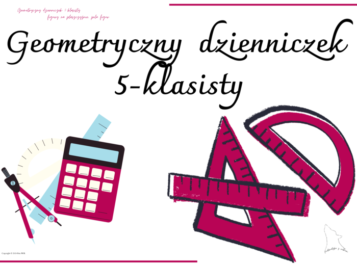 Geometryczny dzienniczek 5-klasisty -figury na płaszczyźnie, pola figur